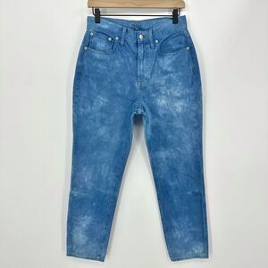 Madewell Womens Perfect Vintage Jean 28 Blue Tie-dye High Rise 90s-Inspired
